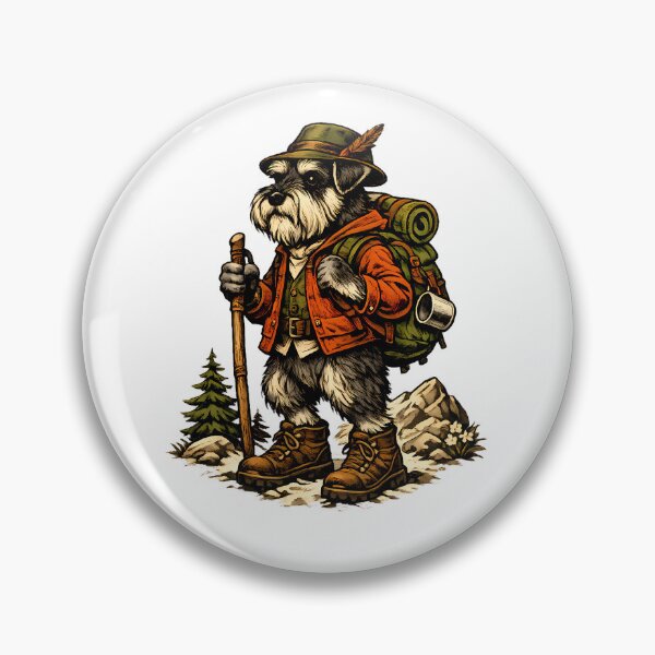 Item preview, Alpine hiking schnauzer designed and sold by Daily Quirk.
