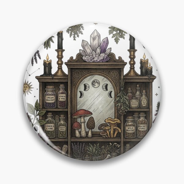 Artikelvorschau, Whimsigoth Cottagecore Hexen-Kräuterschrank entworfen und verkauft von VibranPalette.