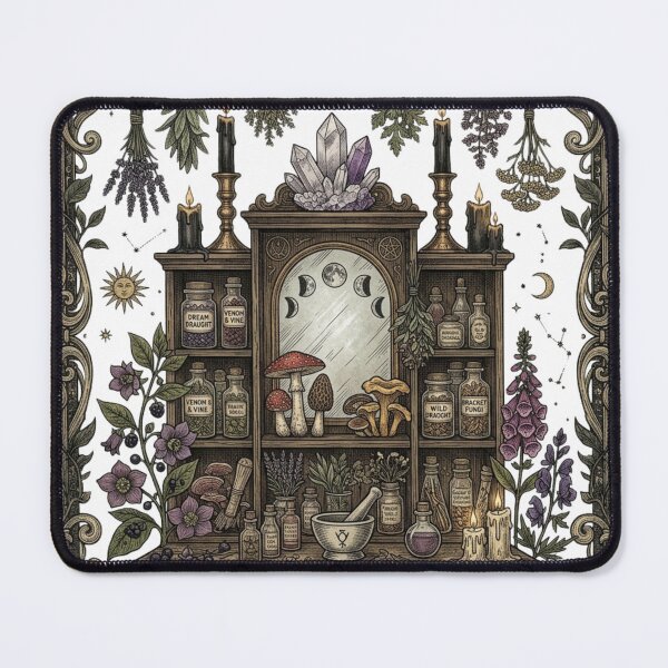 Item preview, Whimsigoth Cottagecore Witch Herbal Cabinet designed and sold by VibranPalette.