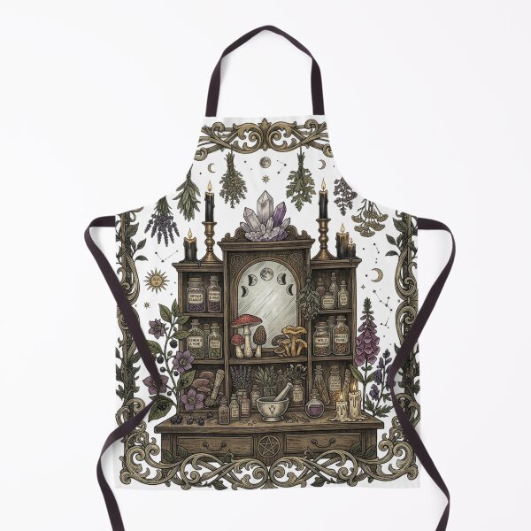 Item preview, Whimsigoth Cottagecore Witch Herbal Cabinet designed and sold by VibranPalette.