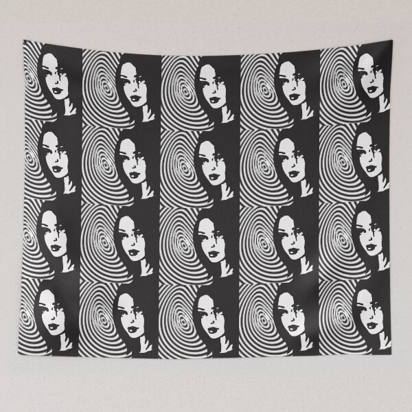 Item preview, Pop and Op art Portrait of a Woman with Abstract Space designed and sold by cremedecolor.