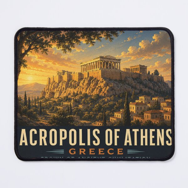 Item preview, Acropolis of Athens Architectural Poster | Ancient Greece Landmark | Greece Wall Art designed and sold by GnuArt.