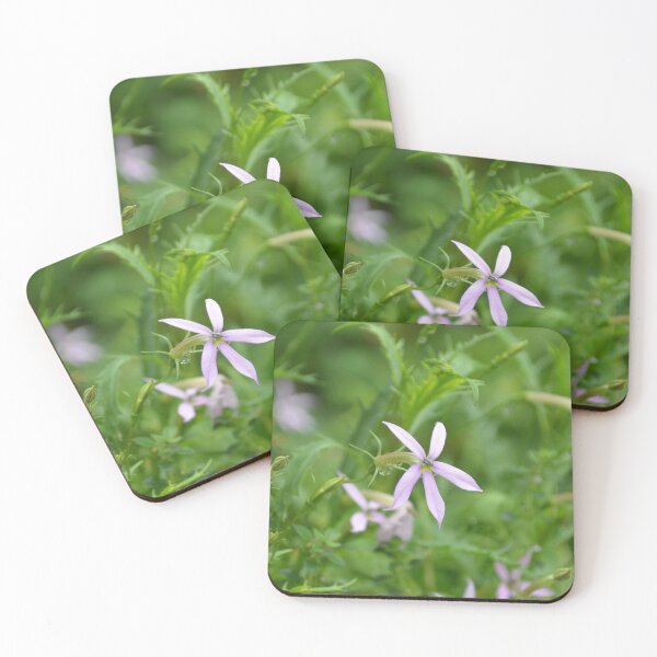 Item preview, Delicate Purple Laurentia Isotoma Blue Star Flowers in Summer Garden designed and sold by MiraNadaPrints.