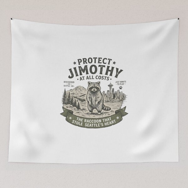 Item preview, Protect Jimothy Vintage Raccoon Graphic Tee, Seattle Viral Meme Shirt, Protect Jimothy At All Costs, Funny Woodland Gift designed and sold by Xtusdior.
