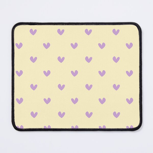 Item preview, Classic Lavender Heart Pattern | Pastel Purple Hearts on Yellow Seamless | Preppy Lilac and Yellow Print | Bold Lilac Hearts on Yellow | Soft Purple and Yellow Hearts Pattern designed and sold by VivaFy.