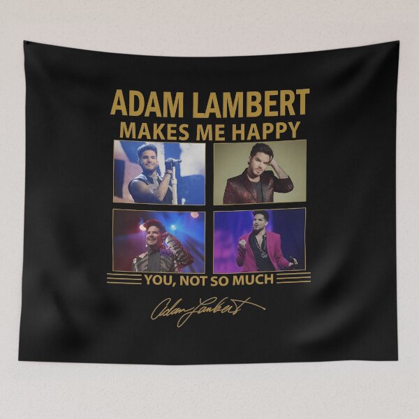 Item preview, Adam Lambert Makes Me Happy Humor Pop designed and sold by RoseArtGraphic.