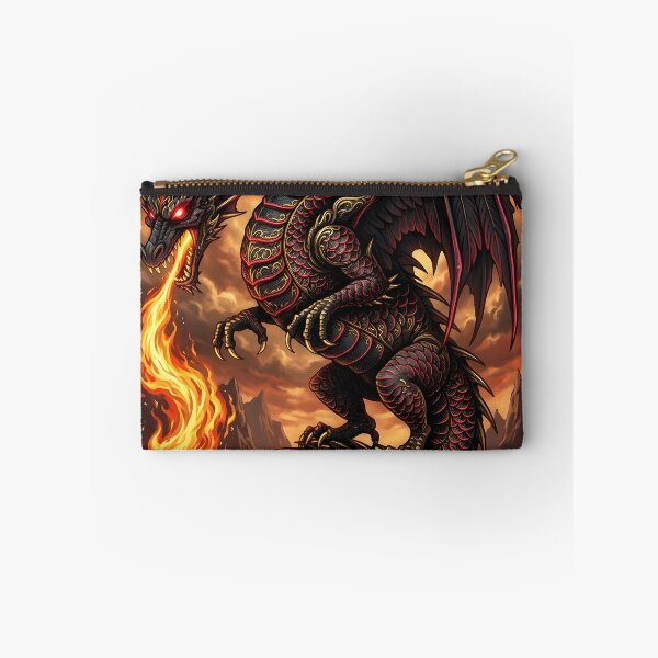 Item preview, Inferno Dragon – Epic Black & Red Fire Dragon Fantasy Art designed and sold by DragonSerpent Ink.