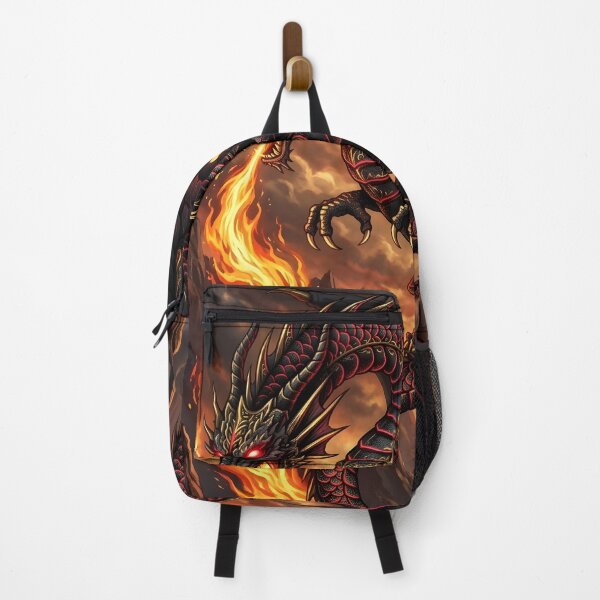 Item preview, Inferno Dragon – Epic Black & Red Fire Dragon Fantasy Art designed and sold by DragonSerpent Ink.