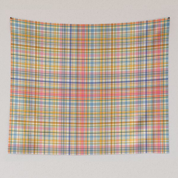 Item preview, Mixed plaid retro pink orange designed and sold by Navitaloves.