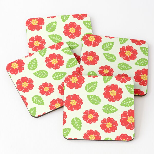 Item preview, April 28th Birth Flower Red Primrose Pattern designed and sold by birthflower.