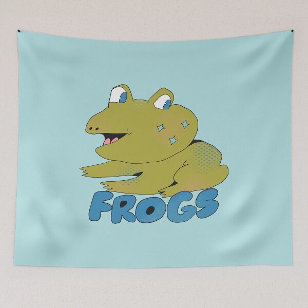 Item preview, Frogs (Blue) designed and sold by yellowflowerhut.