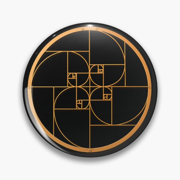 Item preview, Golden Ratio Fibonacci Spiral Sacred Geometry Design | Golden Rectangle Geometry Art designed and sold by Emoji Emblems.