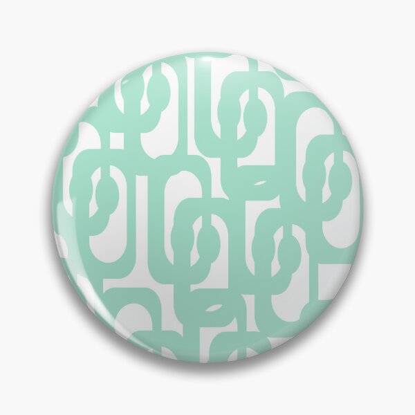 Item preview, Mid Century Modern Abstract Loop Pattern in Jelly Mint Green and White designed and sold by kierkegaard.