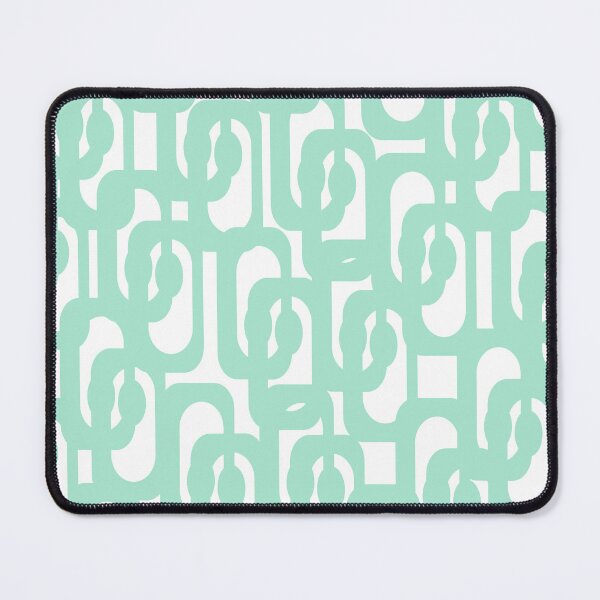 Item preview, Mid Century Modern Abstract Loop Pattern in Jelly Mint Green and White designed and sold by kierkegaard.