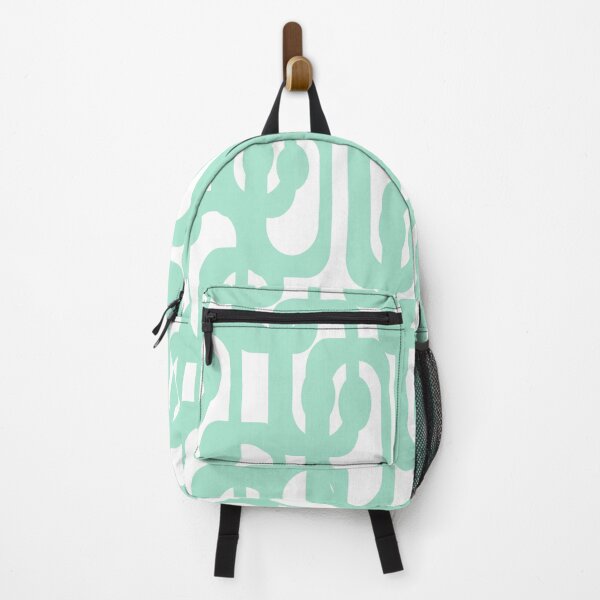 Item preview, Mid Century Modern Abstract Loop Pattern in Jelly Mint Green and White designed and sold by kierkegaard.