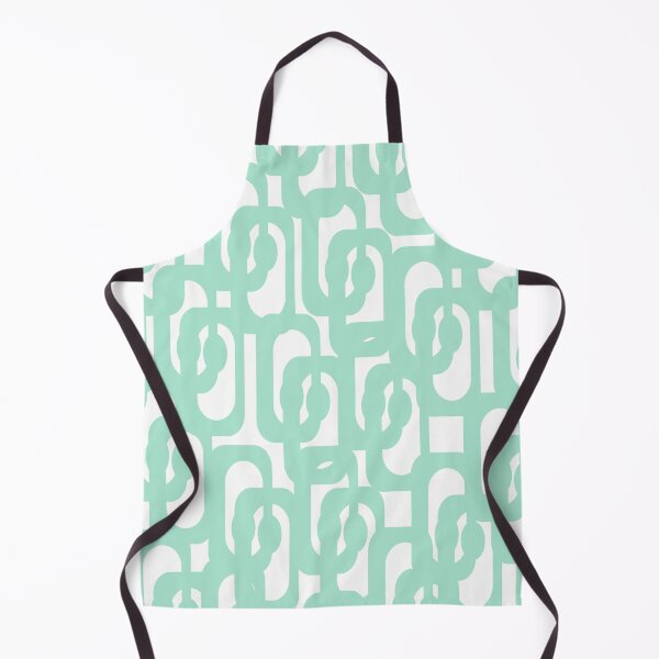 Item preview, Mid Century Modern Abstract Loop Pattern in Jelly Mint Green and White designed and sold by kierkegaard.