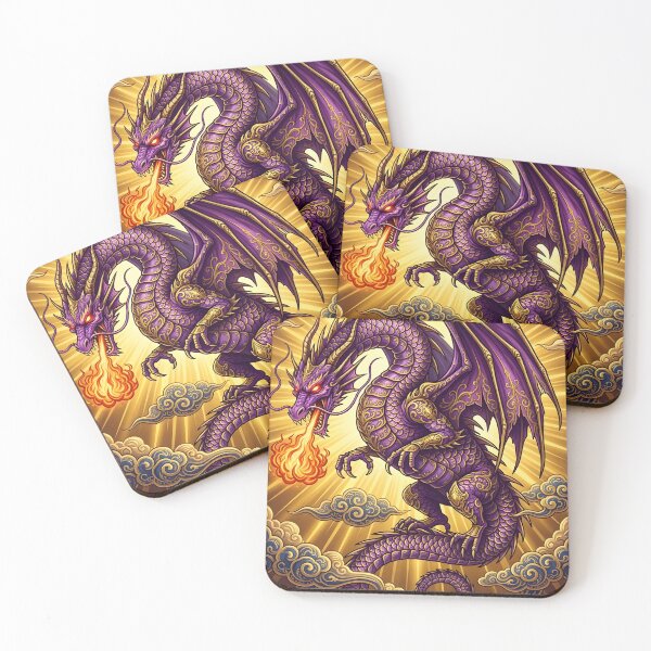 Item preview, Royal Amethyst Dragon – Majestic Purple Dragon Fantasy Art designed and sold by DragonSerpent Ink.