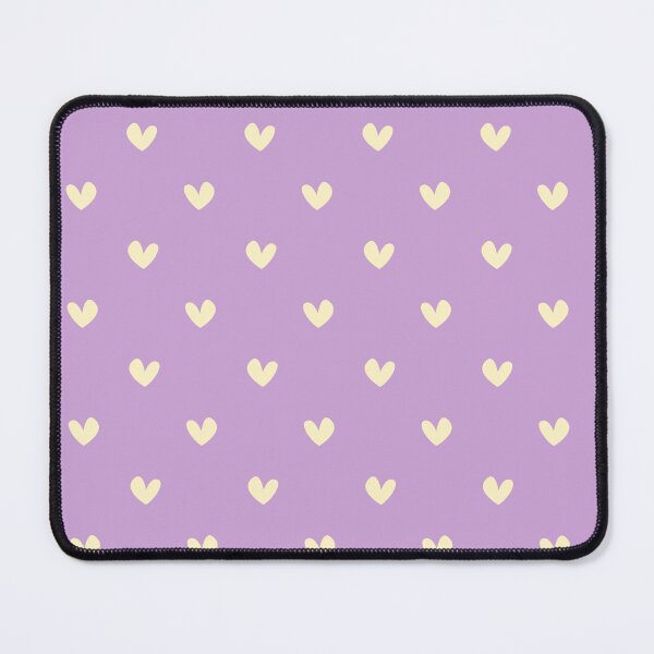 Item preview, Cream Heart Pattern on Lavender | Light Yellow Hearts on Purple Seamless | Preppy Cream and Lilac Print | Soft Yellow and Purple Hearts Seamless | Bold Cream Hearts on Lavender designed and sold by VivaFy.