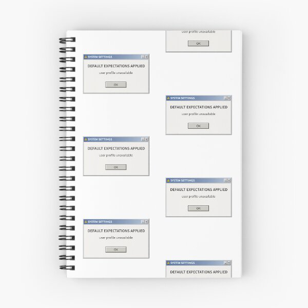 Item preview, Default Expectations Applied – System Settings Humor designed and sold by Mad Factory Designs.