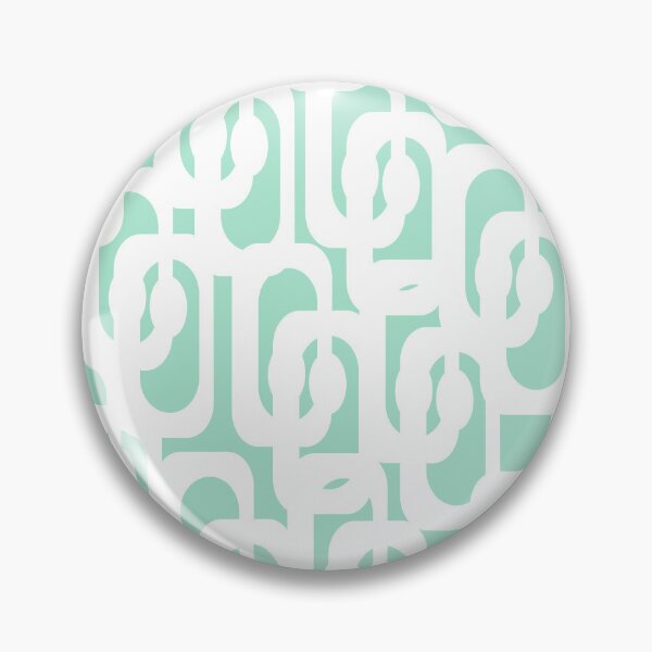 Item preview, Mid Century Modern Abstract Loop Pattern Jelly Mint Green and White designed and sold by kierkegaard.