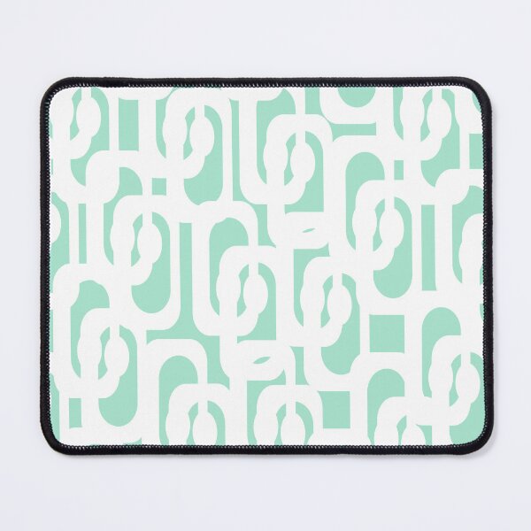 Item preview, Mid Century Modern Abstract Loop Pattern Jelly Mint Green and White designed and sold by kierkegaard.