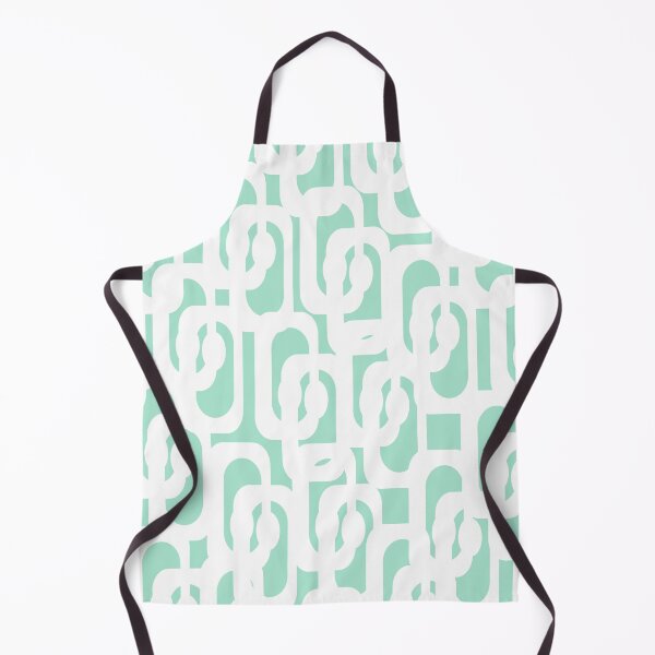 Item preview, Mid Century Modern Abstract Loop Pattern Jelly Mint Green and White designed and sold by kierkegaard.