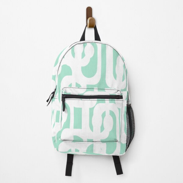 Item preview, Mid Century Modern Abstract Loop Pattern Jelly Mint Green and White designed and sold by kierkegaard.
