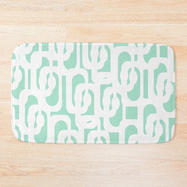 Item preview, Mid Century Modern Abstract Loop Pattern Jelly Mint Green and White designed and sold by kierkegaard.