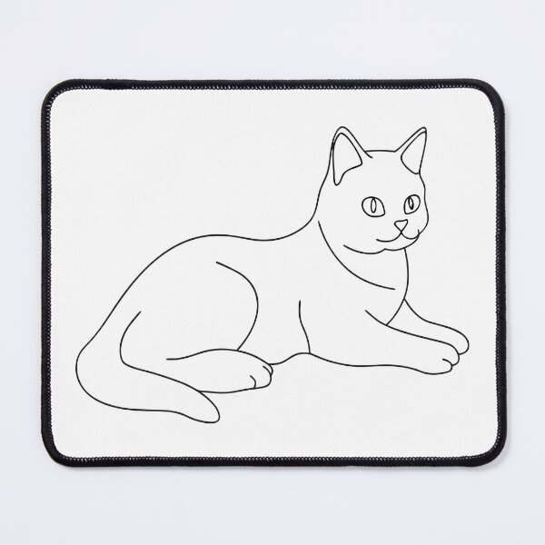 Item preview, Lying Cat Elegant Line Art Gift designed and sold by OneLine Studio.