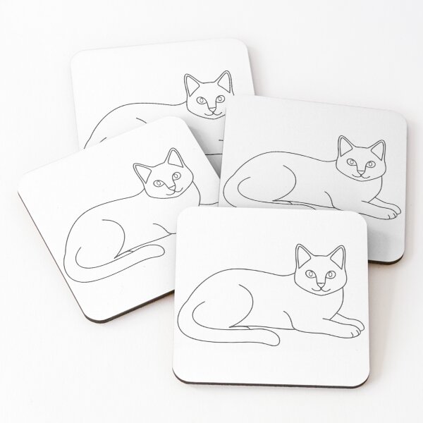 Item preview, Lying Cat Friendly Line Art Gift designed and sold by OneLine Studio.