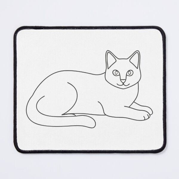 Item preview, Lying Cat Friendly Line Art Gift designed and sold by OneLine Studio.