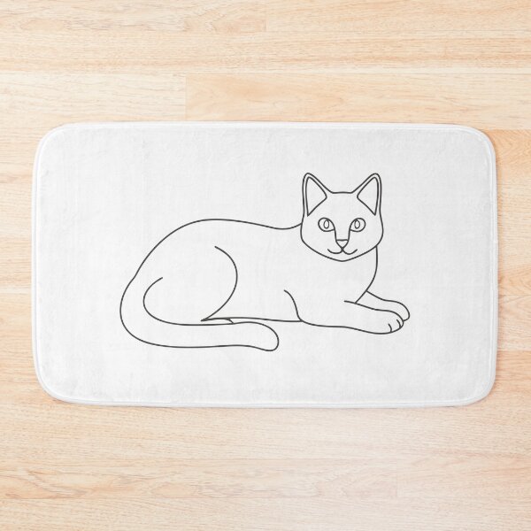 Item preview, Lying Cat Friendly Line Art Gift designed and sold by OneLine Studio.