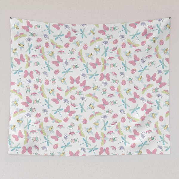 Item preview, Jumble of Bugs Insects - White designed and sold by Miwhi’s Shop.