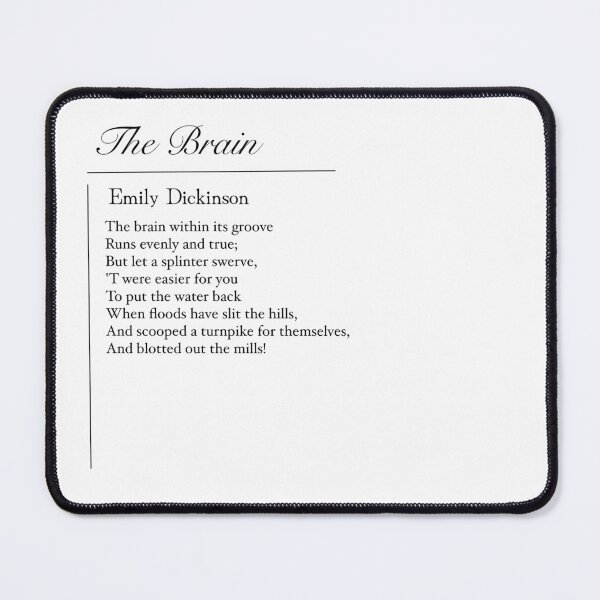 Item preview, Emily Dickinson "The Brain Within Its Groove" Poem | Literary Typography | Dark Academia Poetry Art designed and sold by The Prose Atelier.