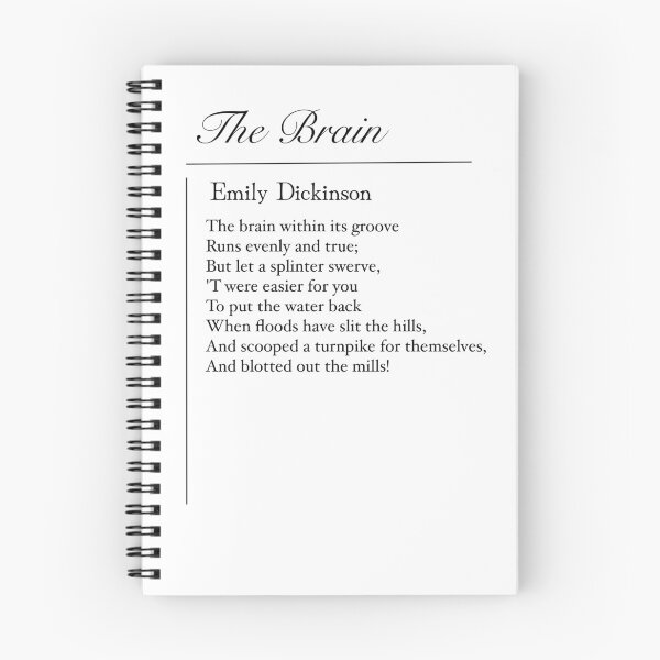Item preview, Emily Dickinson "The Brain Within Its Groove" Poem | Literary Typography | Dark Academia Poetry Art designed and sold by The Prose Atelier.