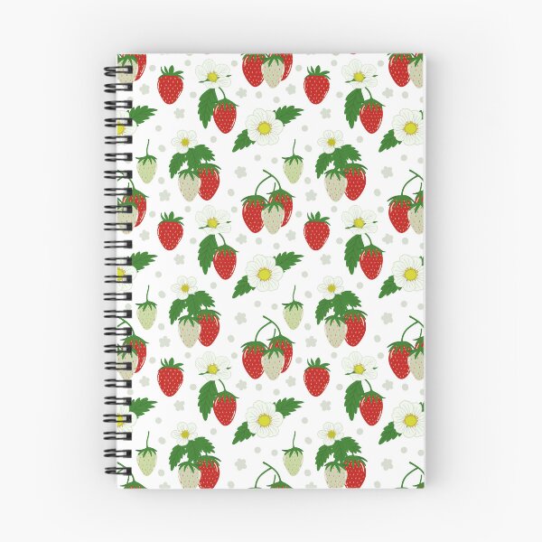 Item preview, Seamless Strawberry Floral Pattern with White Blossoms designed and sold by Onulodesign.