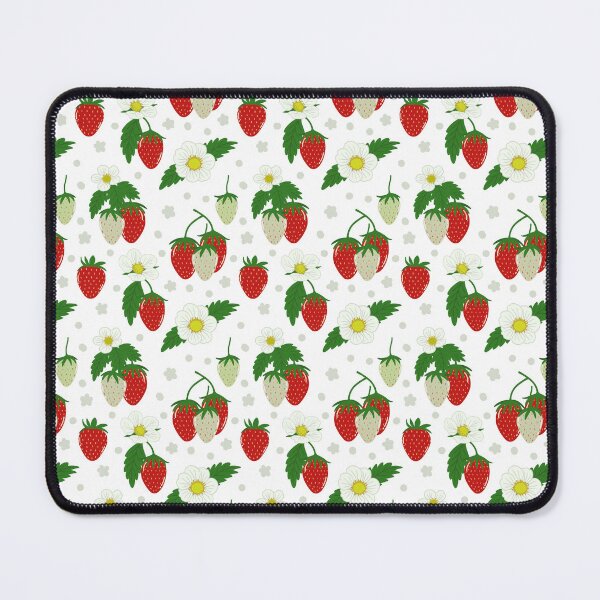 Item preview, Seamless Strawberry Floral Pattern with White Blossoms designed and sold by Onulodesign.