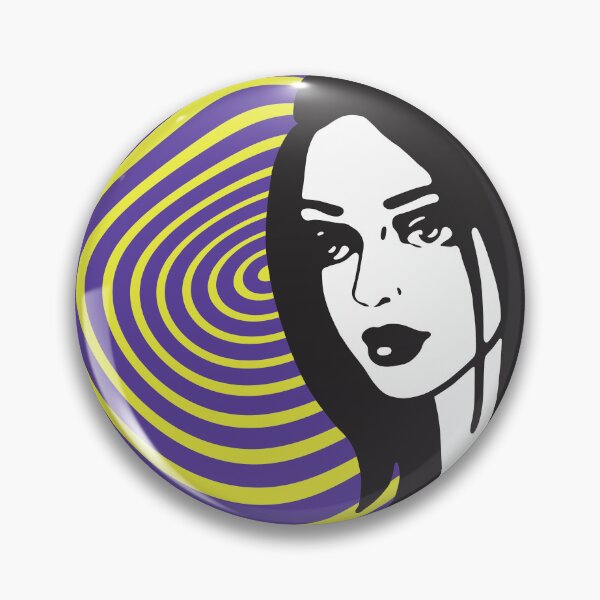 Item preview, Abstract Pop and Op Portrait of a Woman with Colorful Patterns designed and sold by cremedecolor.