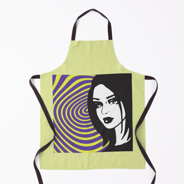 Item preview, Abstract Pop and Op Portrait of a Woman with Colorful Patterns designed and sold by cremedecolor.