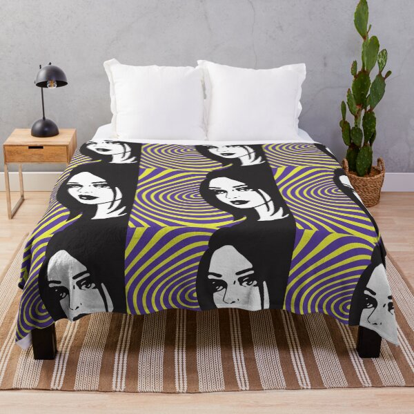 Item preview, Abstract Pop and Op Portrait of a Woman with Colorful Patterns designed and sold by cremedecolor.