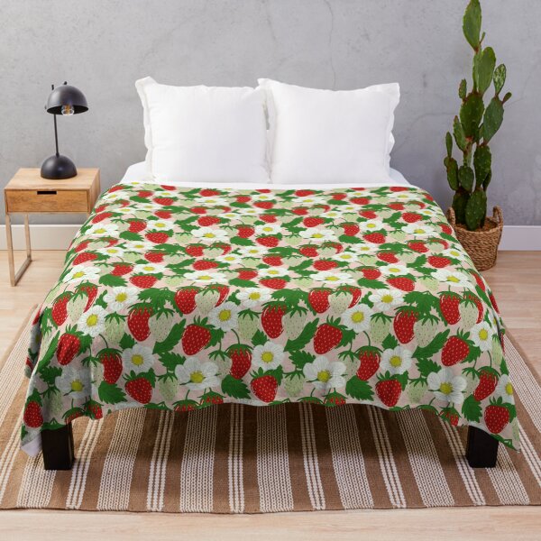 Item preview, Dense Seamless Strawberry Garden Botanical Pattern Design designed and sold by Onulodesign.
