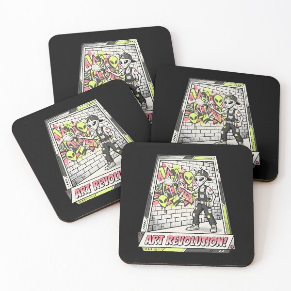 Item preview, Alien Street Artist Spray Painting Graffiti Art Revolution designed and sold by DuckOddity.