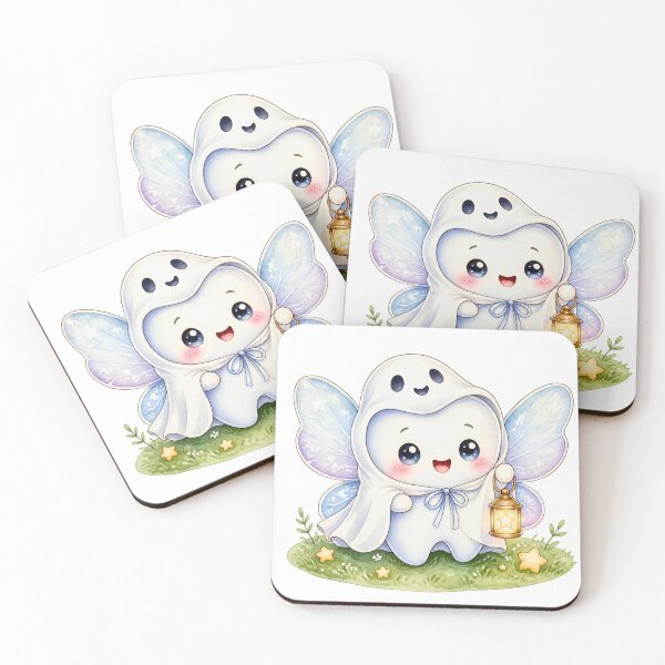 Item preview, Ghost Tooth Fairy | Cute Watercolor Fairy Tooth designed and sold by Mommy-Smile.