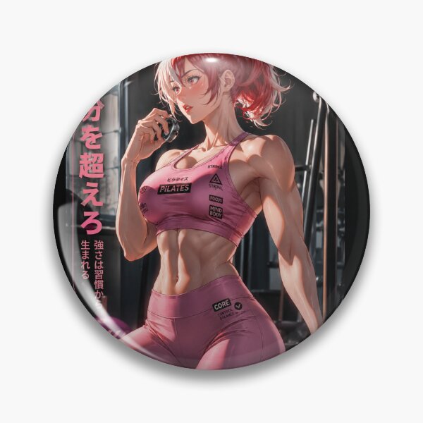 Item preview, Anime Gym Girl Fitness Waifu Pink Workout Aesthetic Art designed and sold by Digistore1221.