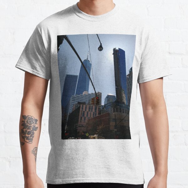 #Building, #Skyscraper, #New #York, #Manhattan, #Street, #Pedestrians, #Cars, #Towers, #NewYork, #NewYorkCity Classic T-Shirt