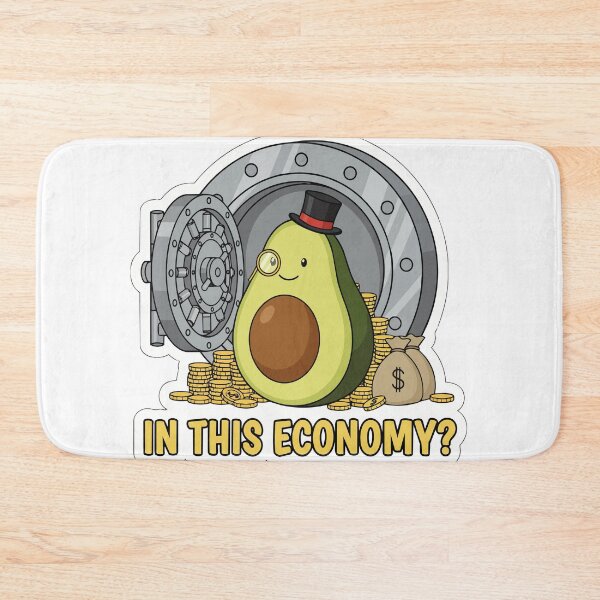Item preview, "In This Economy?" Funny Avocado Vault Graphic - Millennial Inflation Meme - Sarcastic Finance Art designed and sold by BestChoiceService.