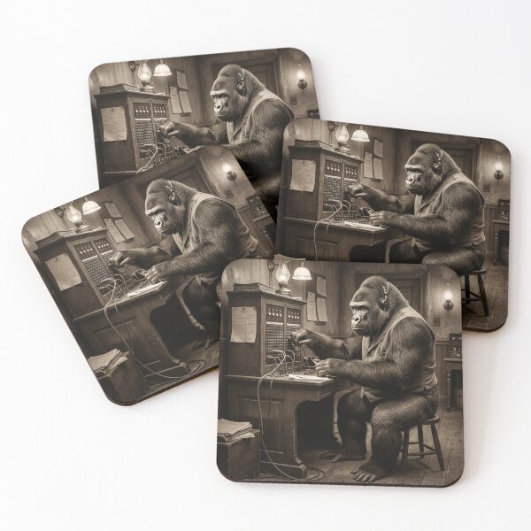 Item preview, Gorilla Switchboard Operator designed and sold by Tridentulus.