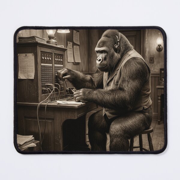 Item preview, Gorilla Switchboard Operator designed and sold by Tridentulus.