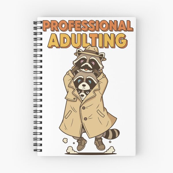 Item preview, "Professional Adulting" Raccoons In A Trench Coat - Imposter Syndrome Meme - Trash Panda Humor designed and sold by BestChoiceService.