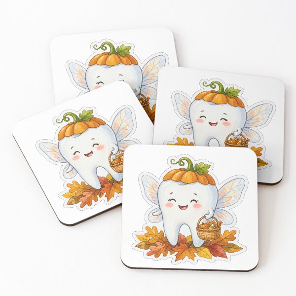 Item preview, Pumpkin Tooth Fairy | Cute Watercolor Fairy Tooth designed and sold by Mommy-Smile.
